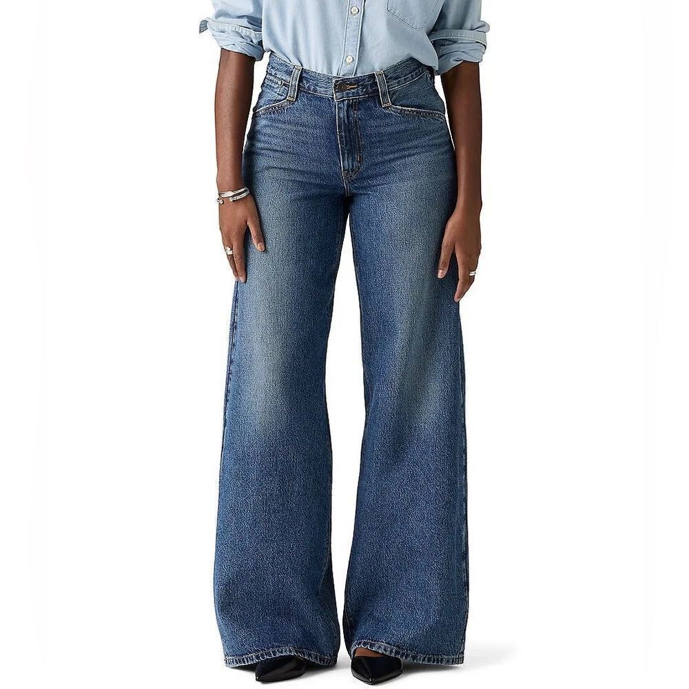 Levi's Classic Blue Wide Leg Jeans